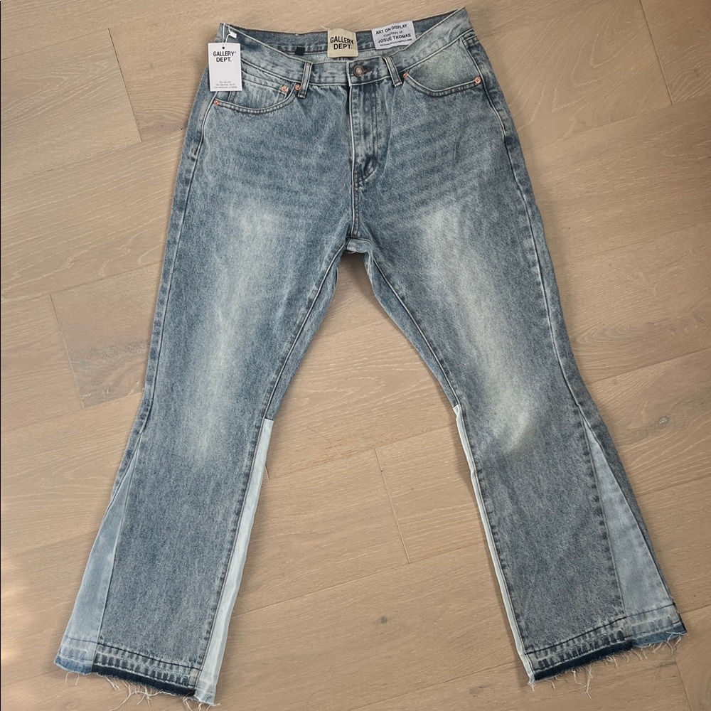 Gallery Dept Men's unisex Faded Blue Bootcut Jeans